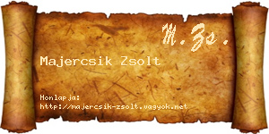 Majercsik Zsolt névjegykártya