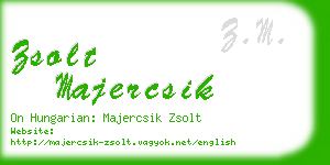 zsolt majercsik business card